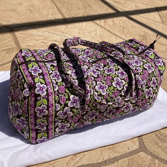 Vera Bradley Handbags - Retired 2011 Plum Petals VeraBradley XL Duffle Bag
